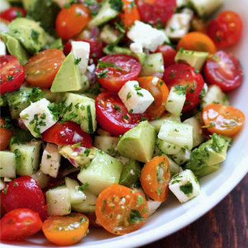 Cucumber Feta Avocado Salad