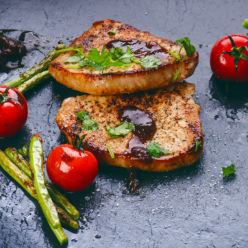 Grilled Pork Chops with Balsamic Sauce