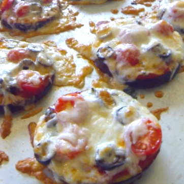 Mini Eggplant Pizzas